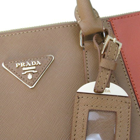 2014 Prada saffiano calfskin tote bag BN1786 orange&apricot